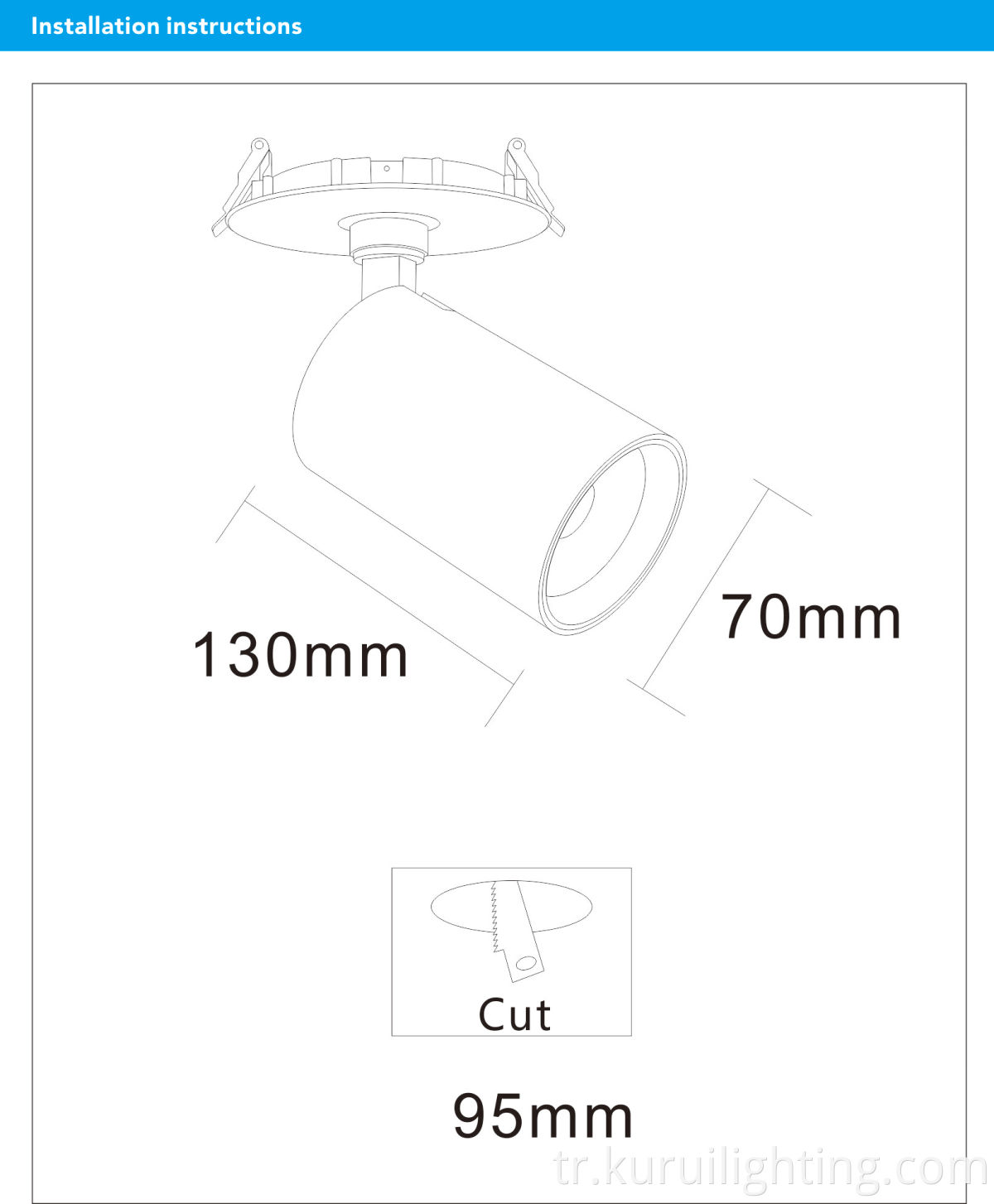 25W Cob Yüzey Ölüm dökümü alüminyum LED Yuvarlak Modüler Otel Downlight SPOTLIGHT